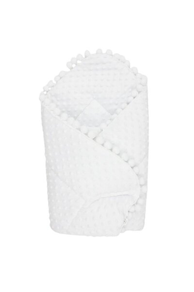 PRICHINDEL Înfășat/marsupiu pentru bebeluși, Minky, alb, 75 x 75 cm