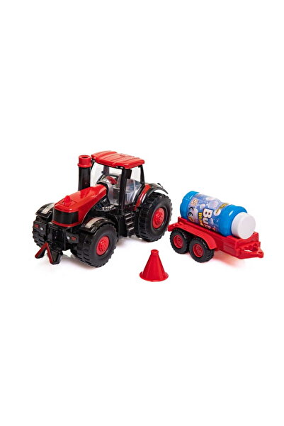 Doris Farm tractor with trailer and bubble maker, sounds and lights Bubble Red
