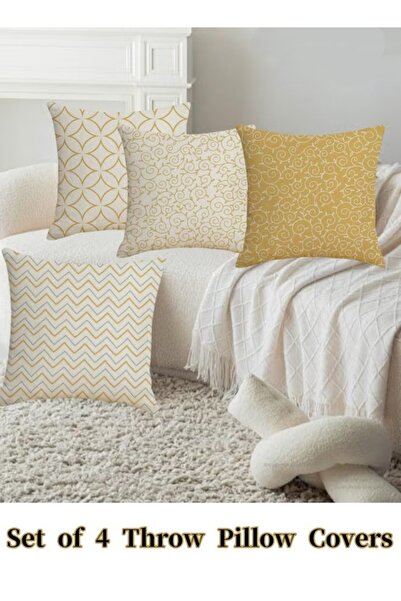 Generic 4PCS Pillow Covers Set 45x45cm Throw Pillow Covers Pillowcase Linen Cushion Cover Pillow Protectors