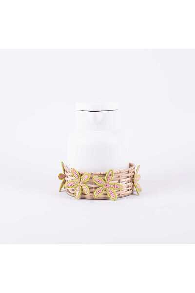 Blends Tea and Coffee Flask with stand Pink Flowered 1 Liter