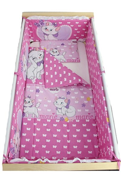 PRICHINDEL Set de lenjerie de pat 5 piese, Marie, roz, 120 x 60 cm