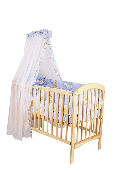 PRICHINDEL Set de lenjerie de pat cu baldachin din voal, 6 piese, Sleepy Bear...