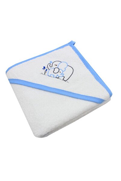 PRICHINDEL Prosop cu glugă , Elefanți Albaștri, 80 x 100 cm, Alb