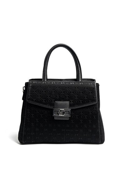 Silver Polo حقيبة يد نسائية SP1264 باللون الأسود