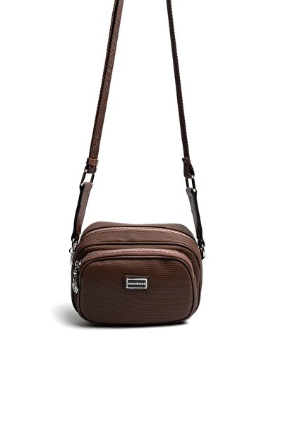 Silver Polo Silver & Polo Sp1111 Women's Crossbody Bag Honeycomb Brown