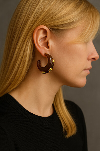 vina's atelier Bone Hoop Earrings