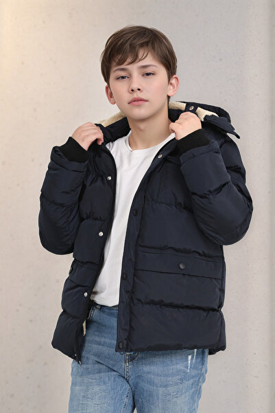 TheJOJODesign Boy's Winter Waterproof Hooded Fleece-Lined Fiber Puffer Windpr...