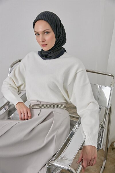 Silk Home Viscose Velora Scarf Navy Blue Four Seasons 90X90