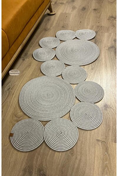 naylişhome Jüt Hasır Banyo Mutfak Salon Oturma Odası Paspası Modern Kilim Hed...