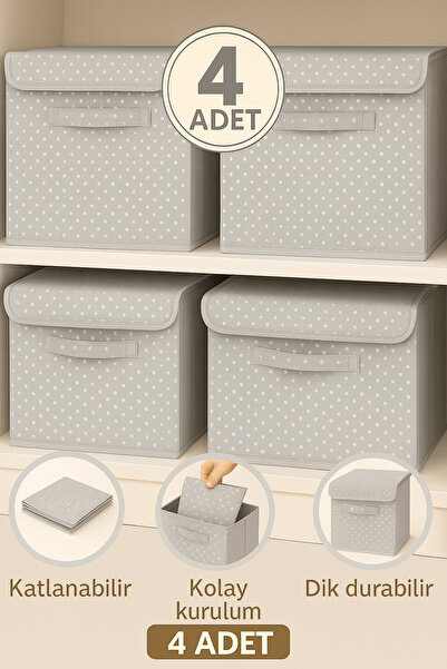 Spartek home textile 4Adet-KAPAKLI Desenli Dolap İçi Çamaşır Oyuncak Düzenley...