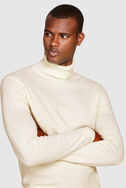 Sisley Men's Cashmere Blend Mock Neck Sweater 323A102Hs2177-Sis90W