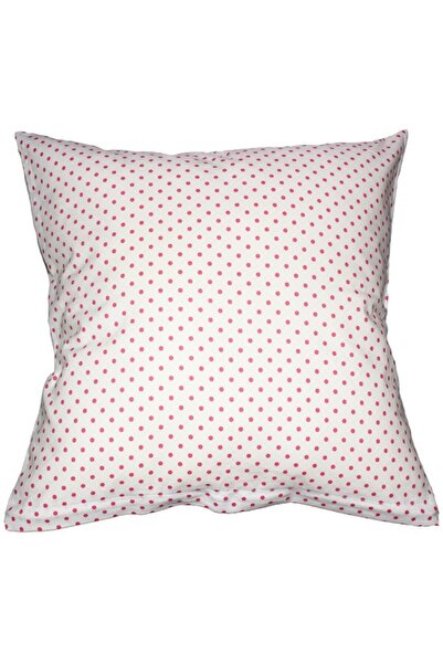 PRICHINDEL Pillowcase, white with pink polka dots