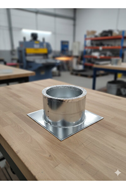 VAV Mühendislik ISI YALITIMLI Soba Boruları Için Karavan Konteyner Baca Çıkışı (İç Çap:13,5 Dış Çap:17 Yükseklik:11)