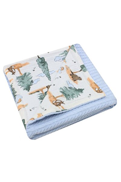 PRICHINDEL Pătură tricotată pentru bebeluși Anna, bumbac pe dos, Fox, 80x100 ...