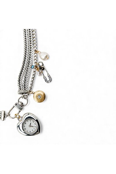 neslyaccessories Triple Watch Charmlı Necklace