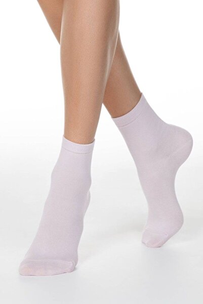 Conte Elegant Women's classic cotton socks, Esli 000 - Light Pink, 36-39 (23-25)