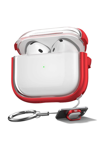 CaseOnn سماعات أبل إيربودز 3. غطاء نيسيل ذو الحواف الملونة باللون الأحمر