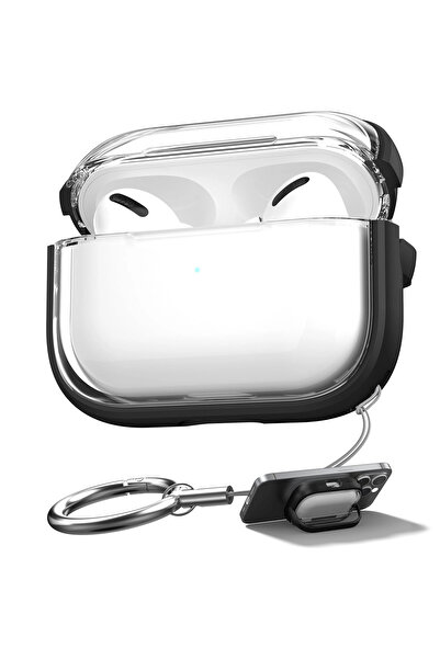 CaseOnn غطاء حماية لسماعات أبل إيربودز برو/برو الجيل الثاني بحافة ملونة وقفل ...