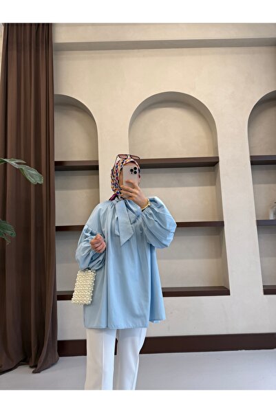 MOONSC Tie-Necklace Shirt