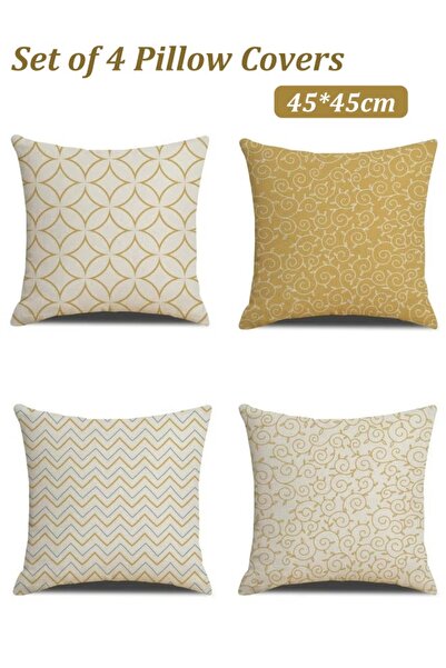 Generic 4PCS Pillow Covers Set 45x45cm Throw Pillow Covers Pillowcase Linen Cushion Cover Pillow Protectors