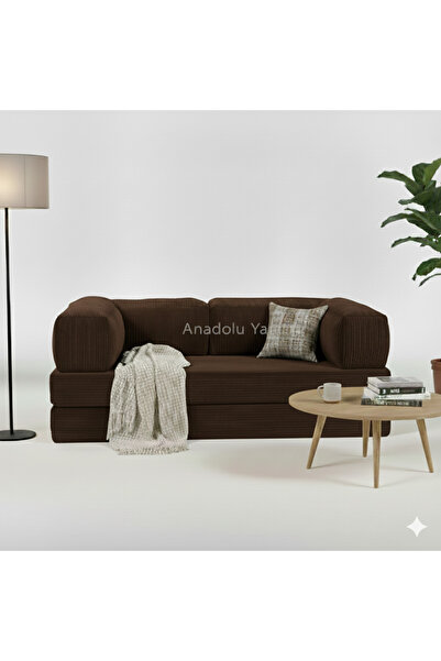 NWİN HOME Linea Mini Modüler Minder Köşe Takımı 160*80 cm Oyun Alanı Kanepe Fermuarlı Yatak Cırtlı Metalsiz