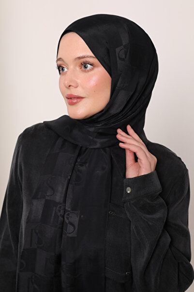 LuvenSara Σάλι από μεταξωτό ζακάρ με σχέδιο LS