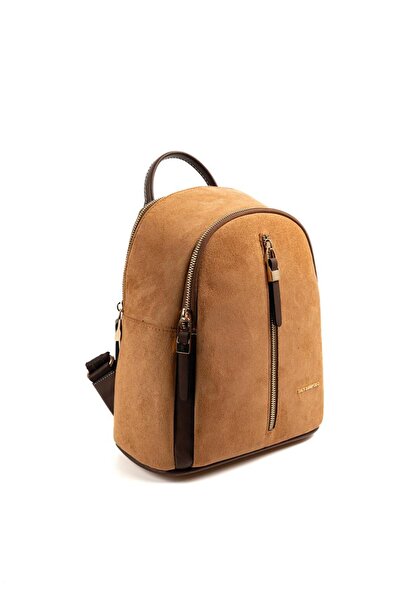 Silver Polo Silver & Polo Sp901 Women's Backpack Suede Tan-Brown