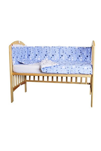 PRICHINDEL Protecție pentru pătuț, model stea albastră, 180 x 30 cm