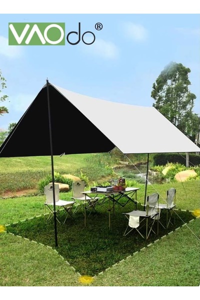 VAODO قماش تخييم مقاوم للماء بنسبة 95% من الأشعة فوق البنفسجية، مؤشر مقاومة الماء PU2000+، أرجوحة خفيفة الوزن، غطاء مطر مشفر من قماش أكسفورد