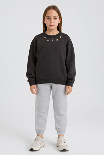 GİYİCEM TEKSTİL Hanorac de iarnă pentru fete basic 3 fire tricou T2026-11