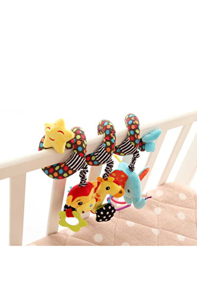 Doris Safari plush spiral toy for stroller/crib, with rattles, rattles and teething toys