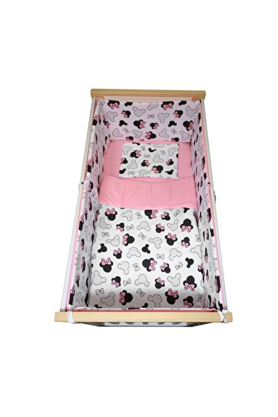 PRICHINDEL Set de lenjerie de pat 5 piese, Prichindel, Minnie, roz, 140x70cm