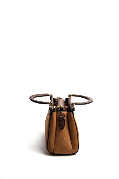 Silver Polo Silver & Polo Sp1193 Women's Handbag Suede Tan-Brown