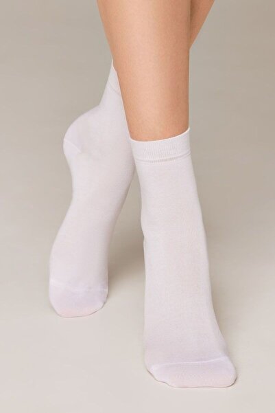 Conte Elegant Women's viscose (tencel) socks, Conte Classic 000 - White, 38-39 (25)