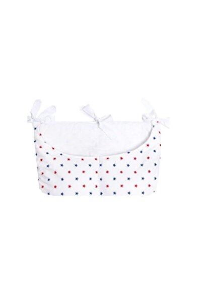 PRICHINDEL Crib pocket, stars red and navy