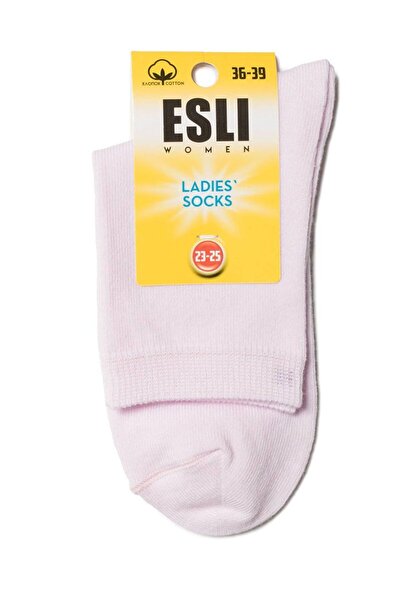 Conte Elegant Women's classic cotton socks, Esli 000 - White, 36-39 (23-25)