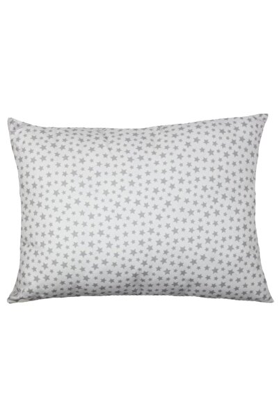 PRICHINDEL Pillow, white with grey stars, 30 x 40 cm