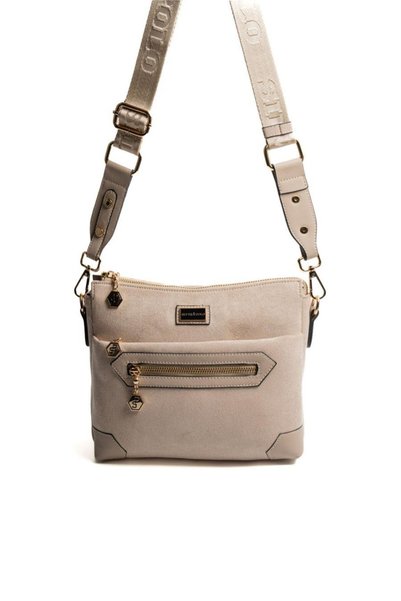 Silver Polo Beige - Sand Suede Women's Crossbody Bag Sp1110