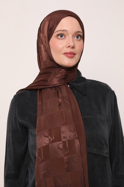 LuvenSara Ls Pattern Silk Jacquard Shawl