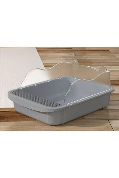 Arabest صندوق قمامة قطط مفتوح من الأعلى، صينية قمامة قطط بلاستيكية عالية الجا...