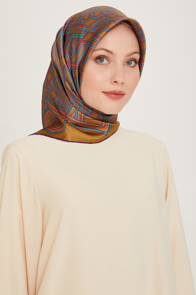 Armine Eșarfă din mătase 100% SURA 9213D (S) (NOSTALJİ)-53