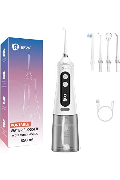 R REVA جهاز تنظيف الأسنان بالماء الاحترافي - جهاز ري الفم اللاسلكي (M131)
