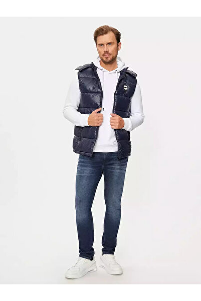 Karl Lagerfeld Blue Sleeveless Jacket