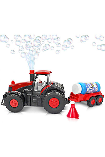 Doris Farm tractor with trailer and bubble maker, sounds and lights Bubble Red