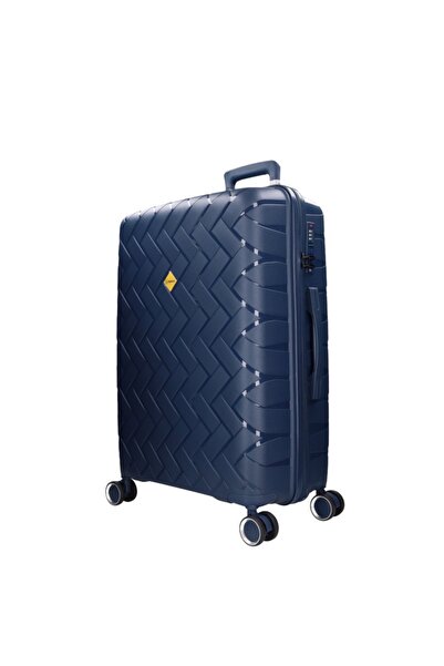 Benzi Medium trolley BZ 5806, polypropylene, lock, 4 double wheels, 66 cm, navy blue