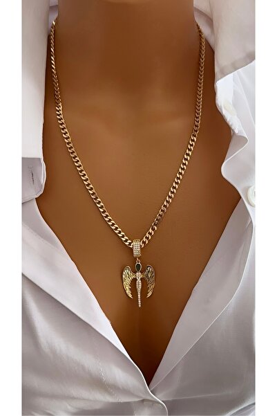 Nevaa Still Altın kaplama zincir charm kolye