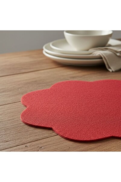 Grand Fine Art 2 Pieces Felt American Doily - Easy to Wipe Clean - 33X33 cm - Octagonal Floral Pattern