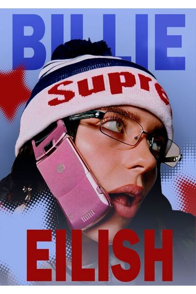 BONANZA Billie Eilish Supreme Ahşap Poster