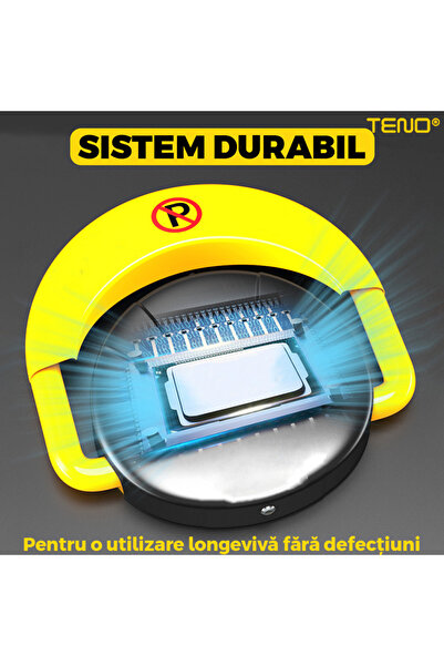 Teno ® Automatic Parking Barrier, for parking space and driveway, with remote control, solar-powered,