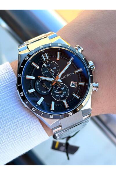 Quantum Men's Wristwatch Eq.360 with Steel Band Italian Bracelet 10 Atm Water Resistant 2 Years Warranty